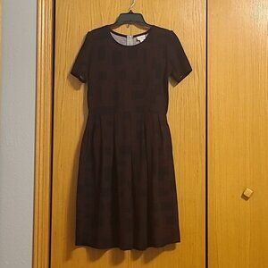 Lularoe Amelia Dress Navy and Maroon
